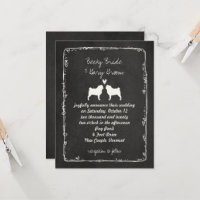 Faire-part de mariage pour amateurs de chiens avec