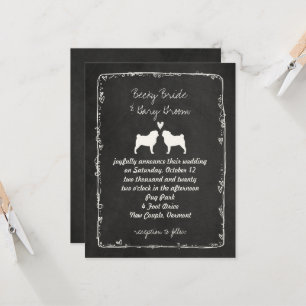 Faire-part de mariage pour amateurs de chiens avec
