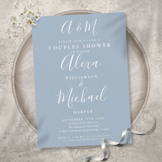Faire-part de mariage pour couples à monogramme en (Créateur téléchargé)