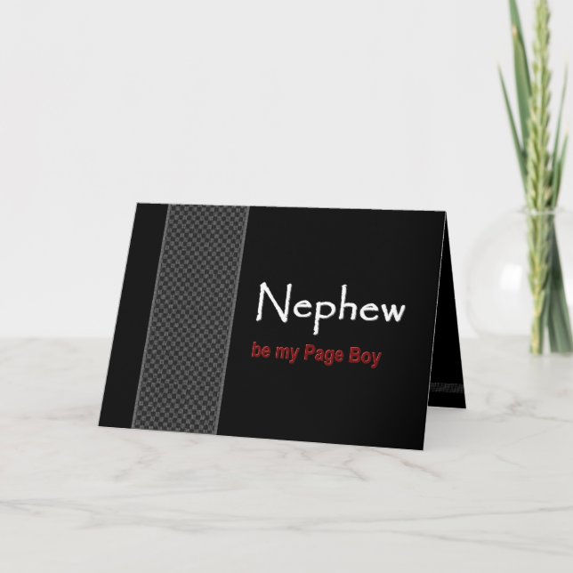 Faire-part de mariage pour garçon neveu (Devant)