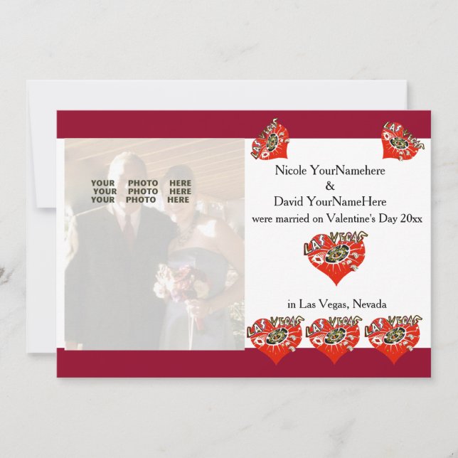 Faire-part de mariage pour la Saint-Valentin à Las (Devant)