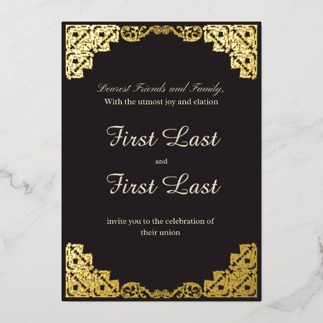 Faire-part de mariage Pourcentage foncé (Recto)