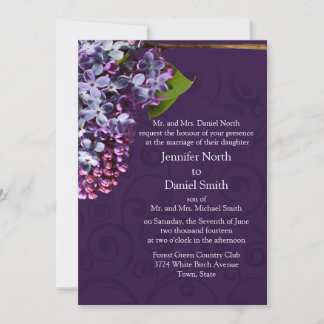 Faire-part de mariage pourpre