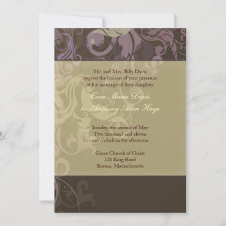 Faire-part de mariage pourpre de Victoria