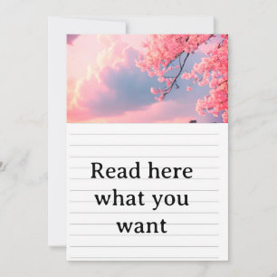 Faire-part de mariage printemps Cerisier en Fleur 