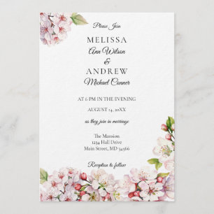Faire-part de mariage printemps Fleur de Cerisier