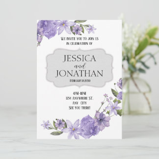 Faire-part de mariage Printemps Violet