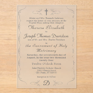 Faire-part de mariage purement catholique