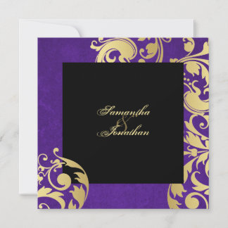 faire-part de mariage Purple Gold Noir Plutôt Flor