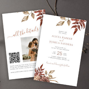 Faire-part de mariage QR à petit budget tout-en-un