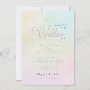 Faire-part de mariage Rainbow Pastel Abstrait mode
