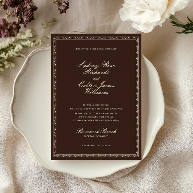 Faire-part de mariage Ranch Western Romantique (Créateur téléchargé)