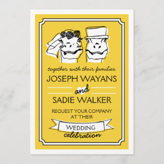 Faire-part de mariage Raptor Retro