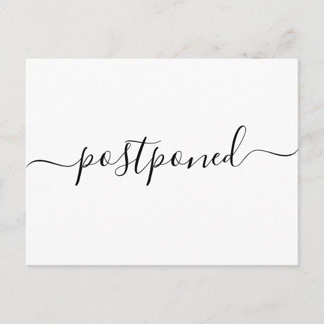 Faire-part de mariage reporté moderne (Devant)