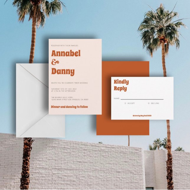 Faire-part de mariage rétro (Créateur téléchargé)