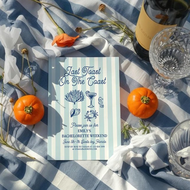 Faire-part de mariage rétro de la côte manuscrite (Créateur téléchargé)