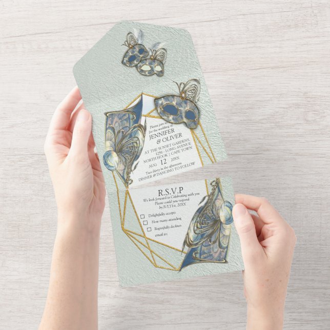 Faire-part de mariage Rococo riche romantique tout (Déchirure)