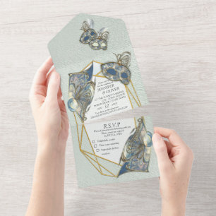 Faire-part de mariage Rococo riche romantique tout