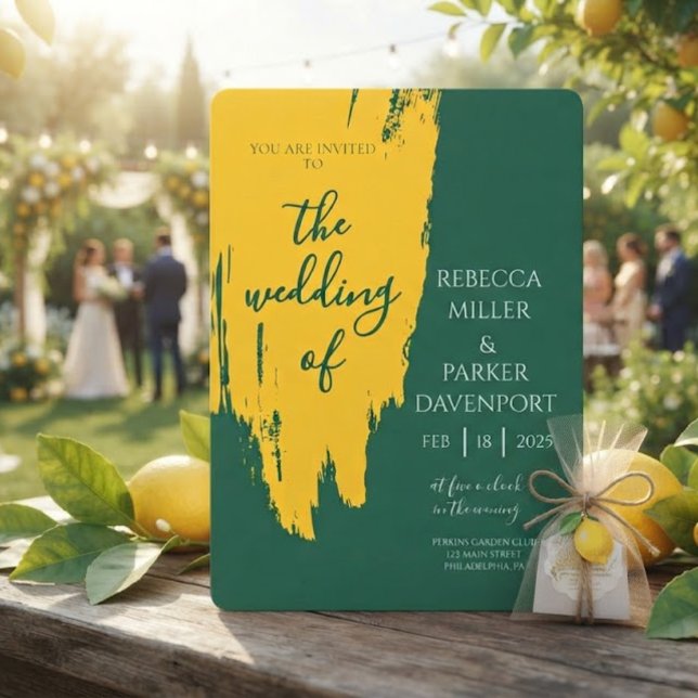Faire-part de mariage Romance Lemon Grove (Créateur téléchargé)