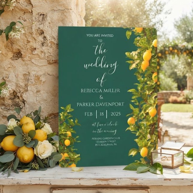 Faire-part de mariage Romance Lemon Grove (Créateur téléchargé)