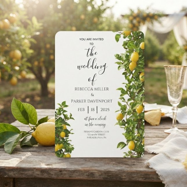 Faire-part de mariage Romance Lemon Grove (Créateur téléchargé)