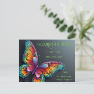 Faire-part de mariage Romance Papillon Fantaisiste