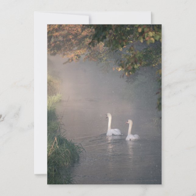 Faire-part de mariage romantique au bord du lac av (Devant)