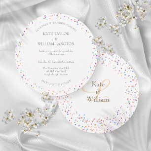 Faire-part de mariage romantique Confetti