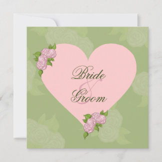 Faire-part de mariage romantique de coeur et de