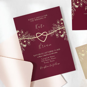 Faire-part de mariage romantique en Bourgogne et o
