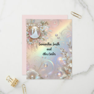 Faire-part de mariage romantique en couple