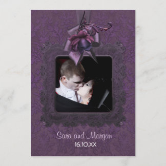 Faire-part de mariage romantique foncée