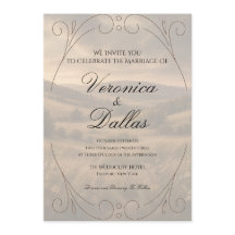 Faire-part de mariage romantique vintage