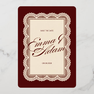 Faire-part de mariage romantique vintage Bourgogne
