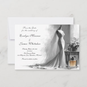 Faire-part de mariage romantique vintage de mariag