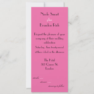 Faire-part de mariage rose