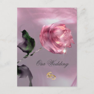 Faire-part de mariage rose