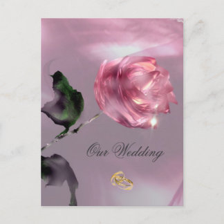 Faire-part de mariage rose