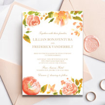 Faire-part de mariage Rose aquarelle
