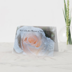 Faire-part de mariage Rose blanche