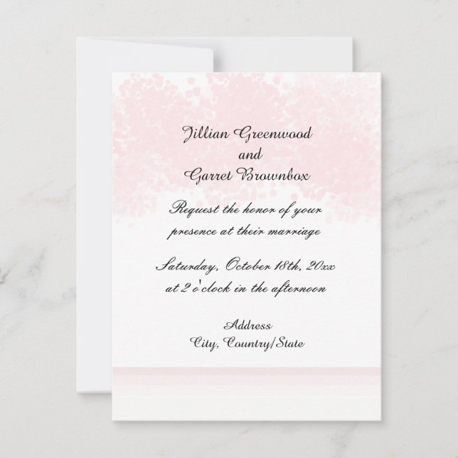 Faire-part de mariage Rose Blush (Devant)