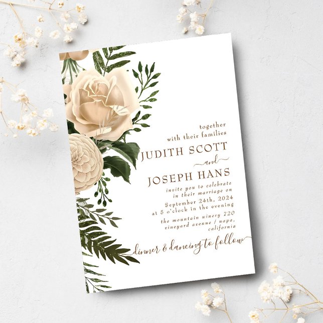 Faire-part de mariage Rose d'amour pur (Créateur téléchargé)