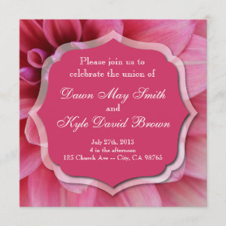 faire-part de mariage rose de Dahlia