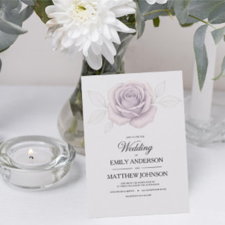 Faire-part de mariage Rose élégant de Designer Pur