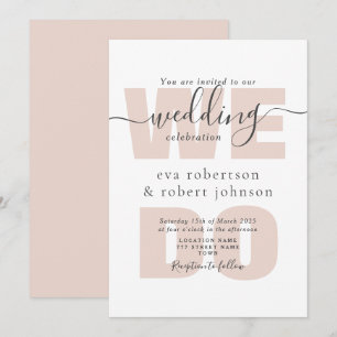 Faire-part de mariage Rose Fardé ON FAIT