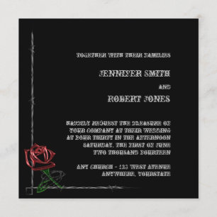 Faire-part de mariage Rose gothique Barbed
