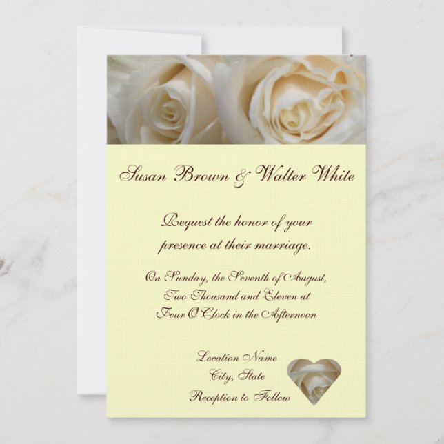 Faire-part de mariage Rose ivoirien (Devant)
