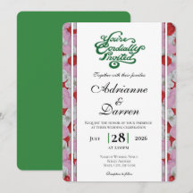 Faire-part de mariage Rose Petal Wedding Invite 3