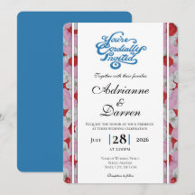 Faire-part de mariage Rose Petal Wedding Invite 3