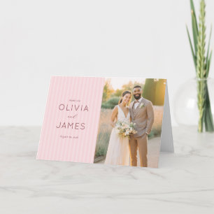 Faire-part de mariage rose romantique